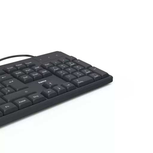 Hama CK-200 billentyűzet Otthoni/irodai USB QWERTZ Német Fekete