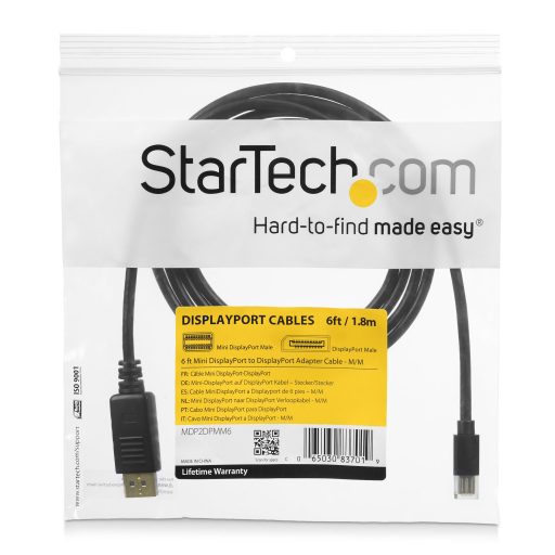StarTech.com MDP2DPMM10 DisplayPort kábel 3 M mini DisplayPort Fekete