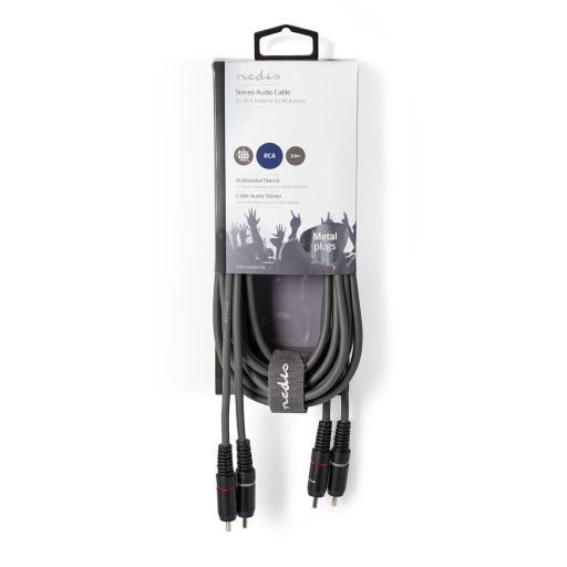 Nedis COTH24200GY30 audio kábel 3 M 2 x RCA Szürke