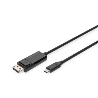   Digitus AK-300334-020-S video átalakító kábel 2 M USB C-típus DisplayPort Fekete
