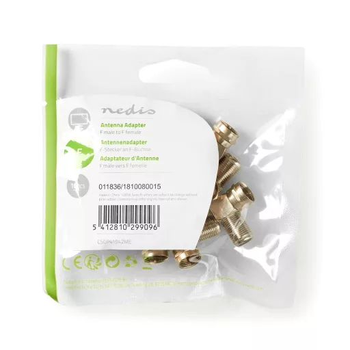 Nedis CSGP41942ME huzalcsatlakozó F-Type Ezüst