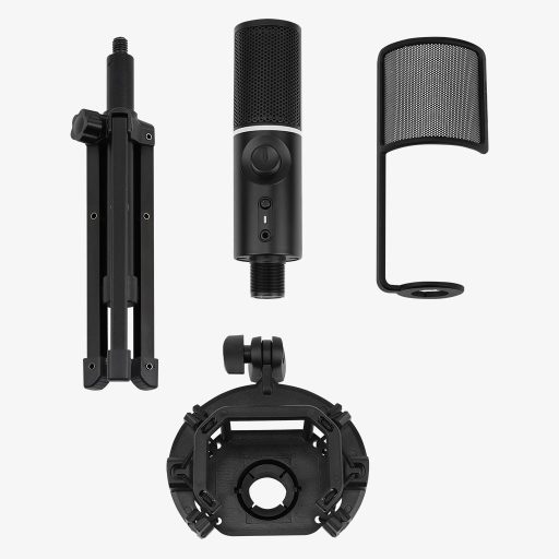 Streamplify MIC TRIPOD Fekete Stúdió mikrofon