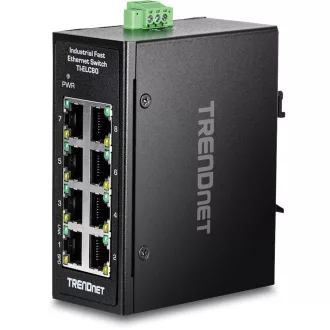   Trendnet TI-ELC80 hálózati kapcsoló Beállítást nem igénylő (unmanaged) Fast Ethernet (10/100) Fekete