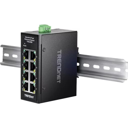 Trendnet TI-ELC80 hálózati kapcsoló Beállítást nem igénylő (unmanaged) Fast Ethernet (10/100) Fekete