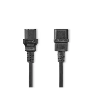   Nedis CEGL10500BK30 tápkábel Fekete 2 M C14 csatlakozó C13 csatlakozó