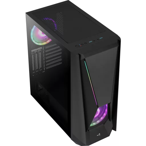 Aerocool Visor Midi Tower Fekete