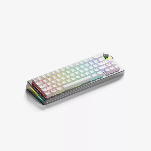 Glorious Gaming GMMK 3 PRO HE 65% Prebuilt Wireless billentyűzet Játék Vezeték nélküli RF QWERTY Amerikai angol Ezüst