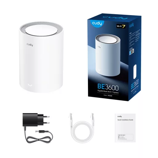 Cudy M3600 Kétsávos (2,4 GHz / 5 GHz) Wi-Fi 7 (802.11be) Fehér 3 Belső