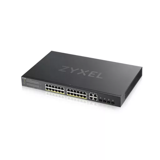 Zyxel GS1920-24HPV2 Vezérelt Gigabit Ethernet (10/100/1000) Ethernet-áramellátás (PoE) támogatása Fekete