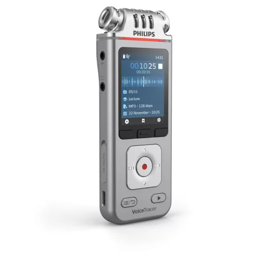 Philips DVT4115 Digital Voice Tracer Flash kártya Króm, Ezüst