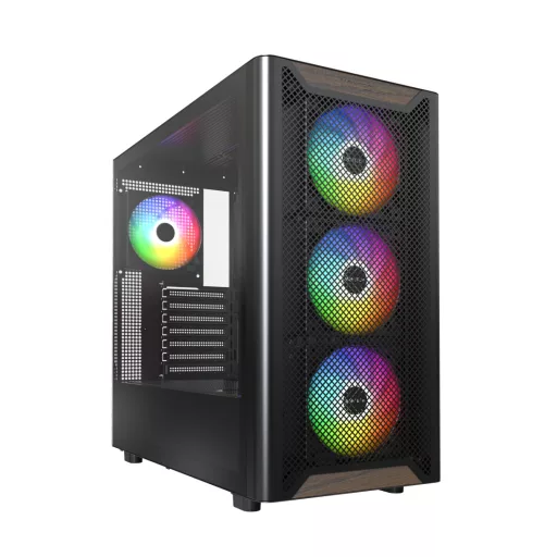 Montech XR Wood Midi Tower Fekete