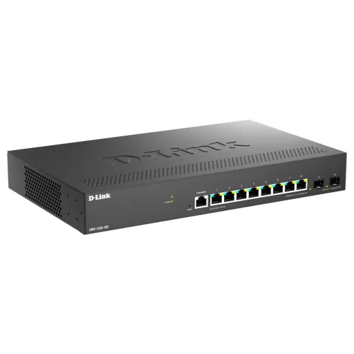 D-Link DMS-1250-10S/E hálózati kapcsoló Vezérelt 2.5G Ethernet (100/1000/2500) Fekete