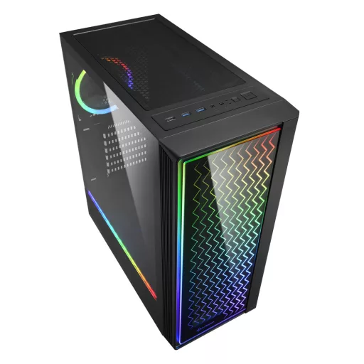 Sharkoon RGB LIT 200 Midi Tower Fekete