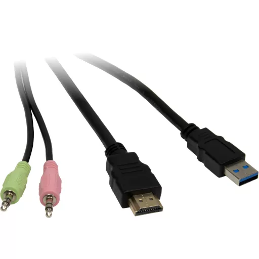 Inter-Tech AS-42HUS KVM kapcsoló Fekete