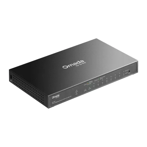 TP-Link Omada ES210GP hálózati kapcsoló Vezérelt L2 Gigabit Ethernet (10/100/1000) Ethernet-áramellátás (PoE) támogatása DIN rail Fekete