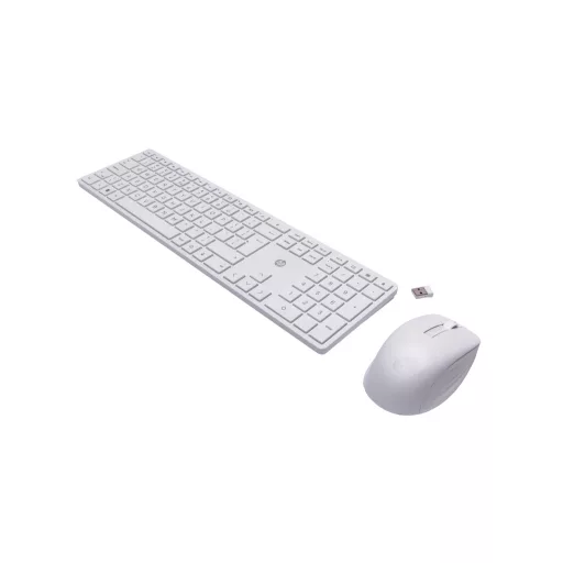 HP 650 Wireless Keyboard and Mouse Combo billentyűzet Egér mellékelve Otthoni Vezeték nélküli RF QWERTY Fehér