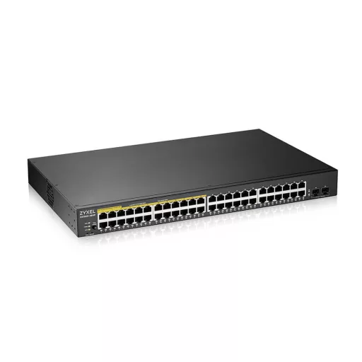 Zyxel GS1900-48HPv2 Vezérelt L2 Gigabit Ethernet (10/100/1000) Ethernet-áramellátás (PoE) támogatása Fekete