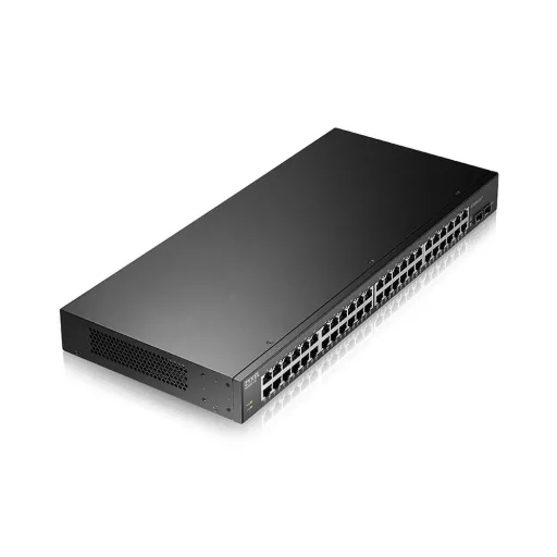 Zyxel GS1900-48HPv2 Vezérelt L2 Gigabit Ethernet (10/100/1000) Ethernet-áramellátás (PoE) támogatása Fekete