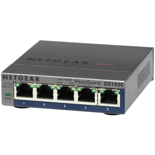 NETGEAR GS105E-200PES hálózati kapcsoló Vezérelt L2/L3 Gigabit Ethernet (10/100/1000) Szürke