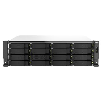   QNAP TS-H2287XU-RP NAS Rack (3U) Intel Xeon E E-2378 64 GB DDR4 0 TB QuTS hero Fekete, Fehér