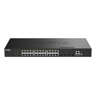   D-Link DGS-1530-28P/E hálózati kapcsoló Vezérelt L2 Gigabit Ethernet (10/100/1000) Ethernet-áramellátás (PoE) támogatása Fekete