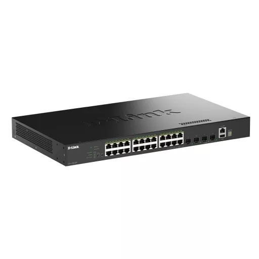 D-Link DGS-1530-28P/E hálózati kapcsoló Vezérelt L2 Gigabit Ethernet (10/100/1000) Ethernet-áramellátás (PoE) támogatása Fekete