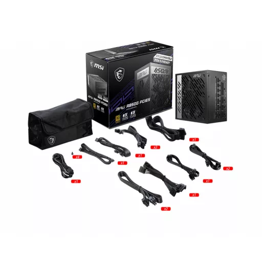 MSI MPG A850G PCIE5 850 W 24-pin ATX ATX Fekete