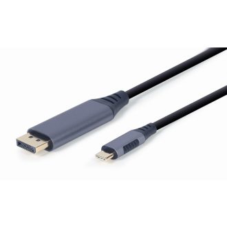   Gembird CC-USB3C-DPF-01-6 video átalakító kábel 1,8 M USB C-típus DisplayPort Fekete, Szürke