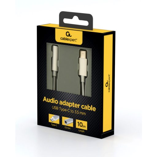 Gembird GMB Audio A-CM-3.5F-01 audio kábel 0,1 M 4-pins 3.5 mm USB C-típus Fehér