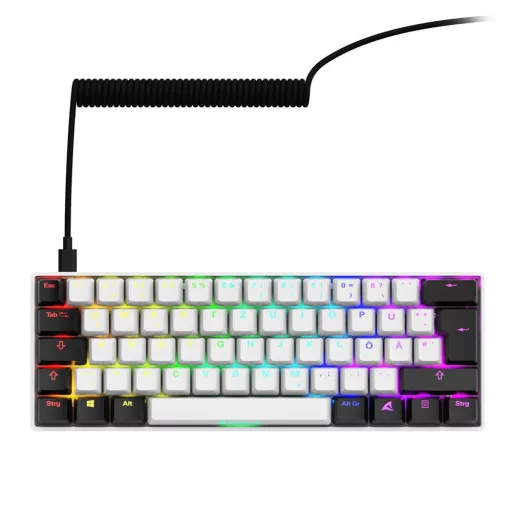 Sharkoon SGK50 S4 billentyűzet Otthoni USB QWERTZ Német Fehér