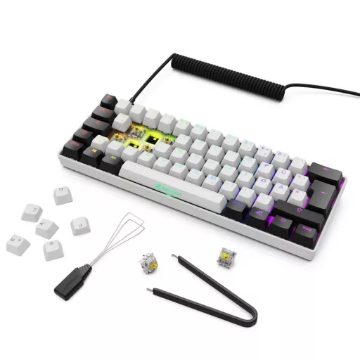Sharkoon SGK50 S4 billentyűzet Otthoni USB QWERTZ Német Fehér