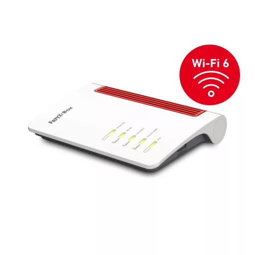 Box FRITZ! 7530 AX vezetéknélküli router Gigabit Ethernet Kétsávos (2,4 GHz / 5 GHz) Szürke, Vörös, Fehér