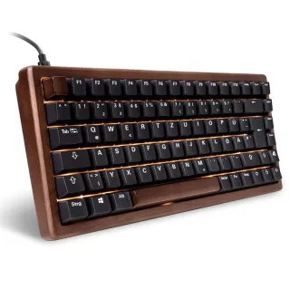  Sharkoon 100068081 billentyűzet Otthoni USB QWERTZ Német Fekete, Fa