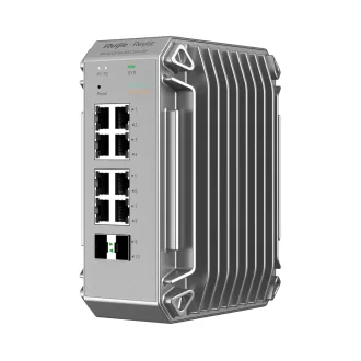  Ruijie Networks RG-NIS3100-8GT2SFP-HP hálózati kapcsoló Vezérelt L2 Gigabit Ethernet (10/100/1000) Ethernet-áramellátás (PoE) támogatása Szürke