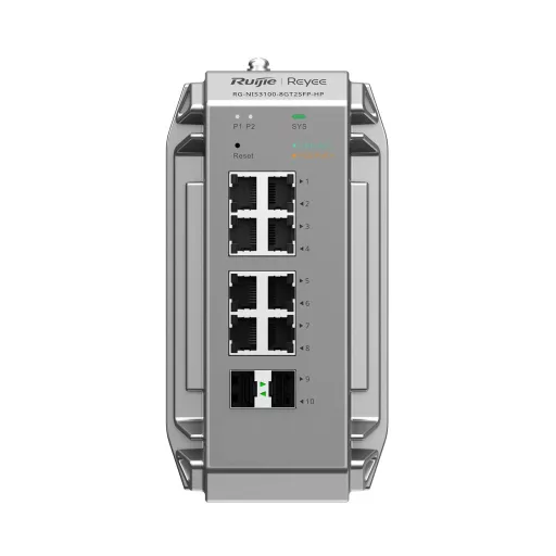 Ruijie Networks RG-NIS3100-8GT2SFP-HP hálózati kapcsoló Vezérelt L2 Gigabit Ethernet (10/100/1000) Ethernet-áramellátás (PoE) támogatása Szürke