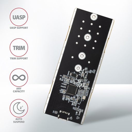 Axagon EM2-GTR Külső SSD ház Fekete M.2