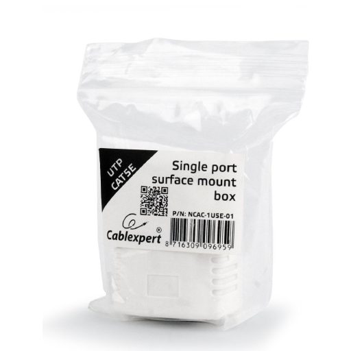 Gembird NCAC-1U5E-01 huzalcsatlakozó RJ-45 Fehér