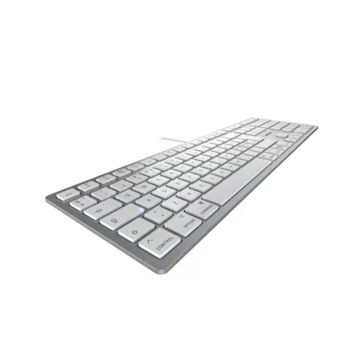 CHERRY KC 6000C FOR MAC billentyűzet Univerzális USB QWERTY Északi Ezüst