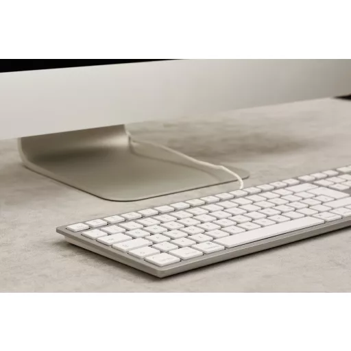 CHERRY KC 6000C FOR MAC billentyűzet Univerzális USB QWERTY Északi Ezüst