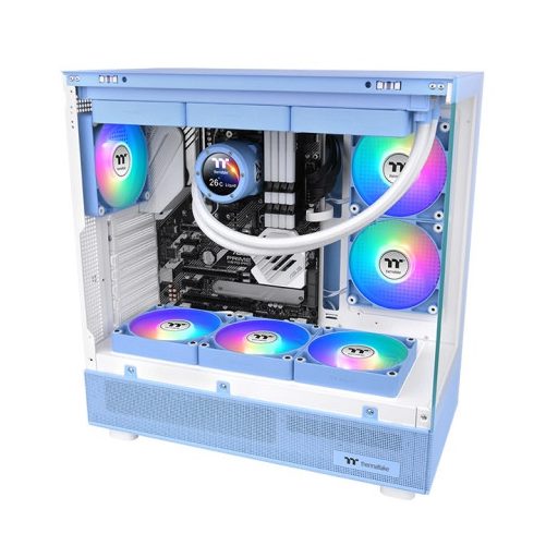 Thermaltake CL-F203-PL14BU-A számítógépes hűtőrendszer Számítógép ház Hűtő 14 cm Kék 2 db