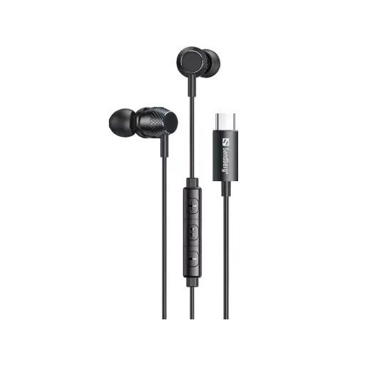 Sandberg 126-50 fejhallgató és headset Vezetékes Hallójárati Hívás/zene USB C-típus Fekete