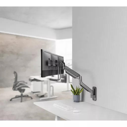 Gembird Wall mounted adjustable monitor arm for 3 monitors