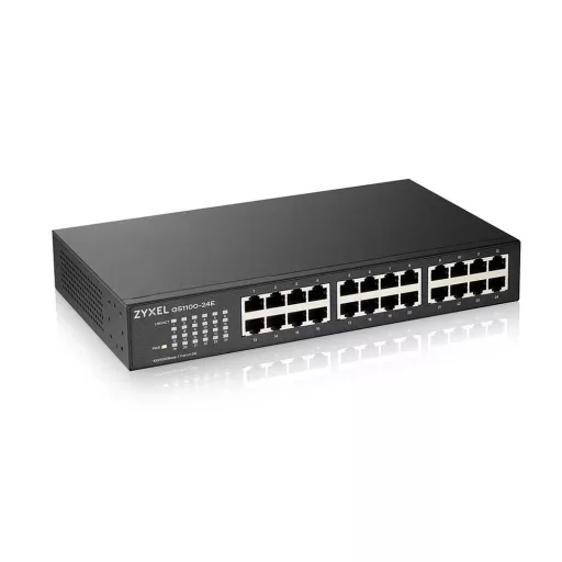 Zyxel GS1100-24E Beállítást nem igénylő (unmanaged) Gigabit Ethernet (10/100/1000) Fekete