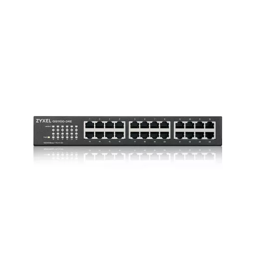 Zyxel GS1100-24E Beállítást nem igénylő (unmanaged) Gigabit Ethernet (10/100/1000) Fekete