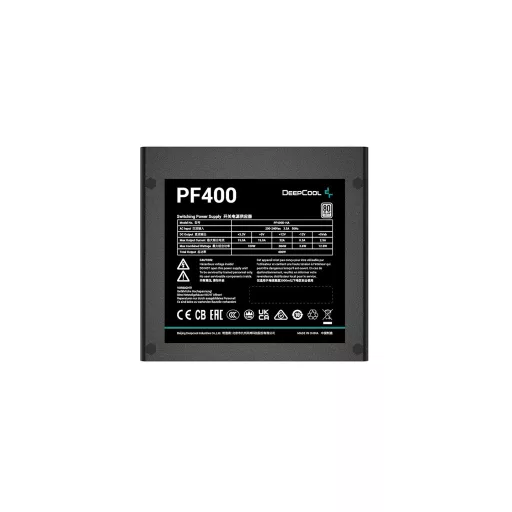 DeepCool PF400 400 W 20+4 pin ATX ATX Fekete