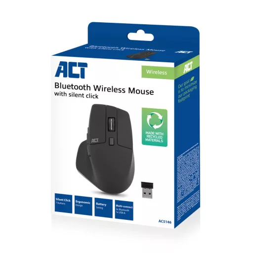 ACT AC5146 egér Univerzális Jobbkezes RF vezeték nélküli + Bluetooth