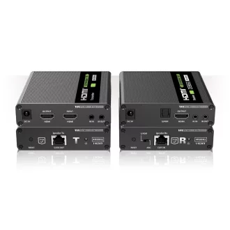   Techly IDATA EXT-676E audió/videó jeltovábbító AV adó- és vevőegység Fekete
