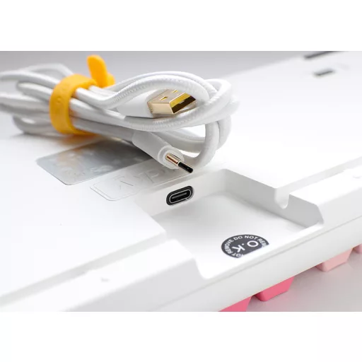 Ducky One 3 TKL Gossamer Pink billentyűzet Játék USB Amerikai angol Rózsaszín, Fehér