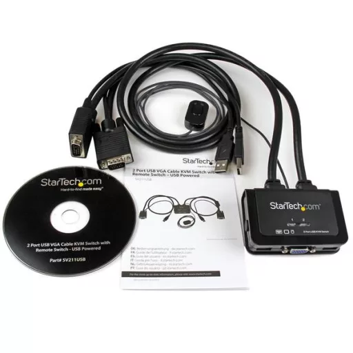 StarTech.com SV211USB KVM kapcsoló Fekete