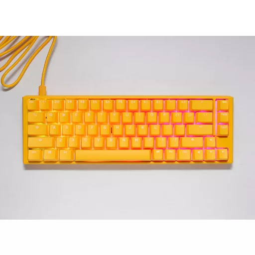 Ducky One 3 Yellow SF billentyűzet Játék USB QWERTY Amerikai angol Sárga